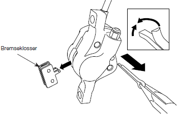 Fjerne bremseklossene